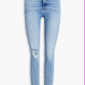 GOOD AMERICAN Good Legs distressed high-rise skinny jeans